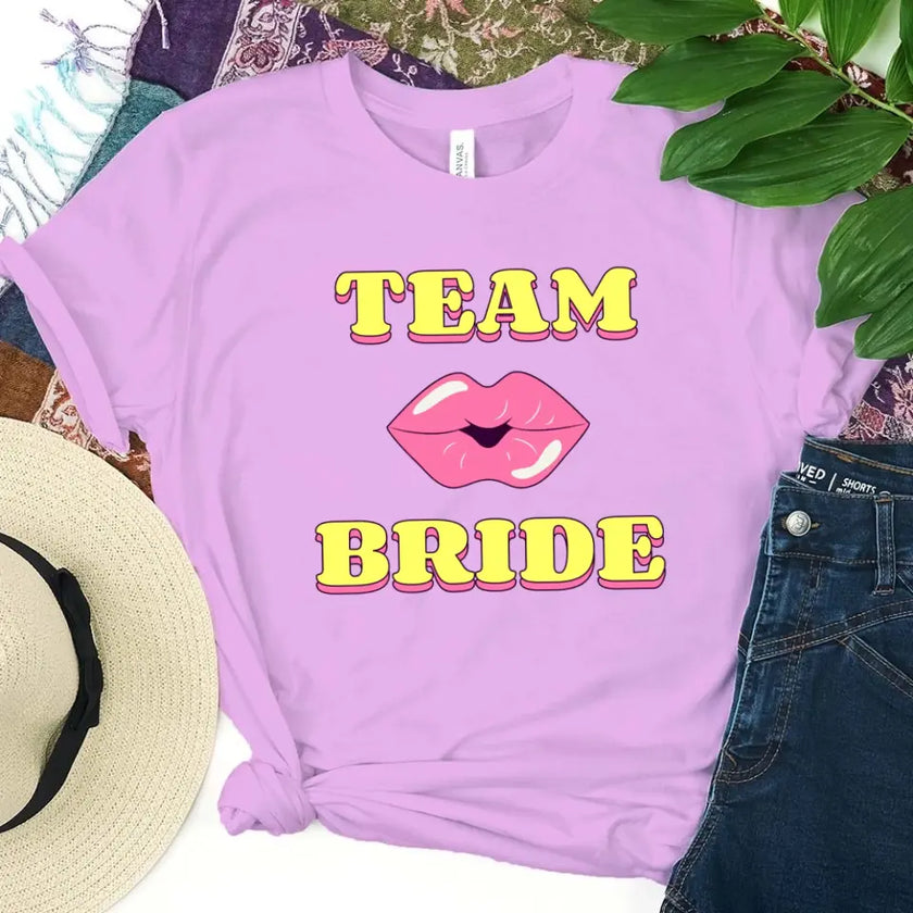 🍾 Team Bride & The Bride 💍 Bachelorette Party Matching T-Shirts