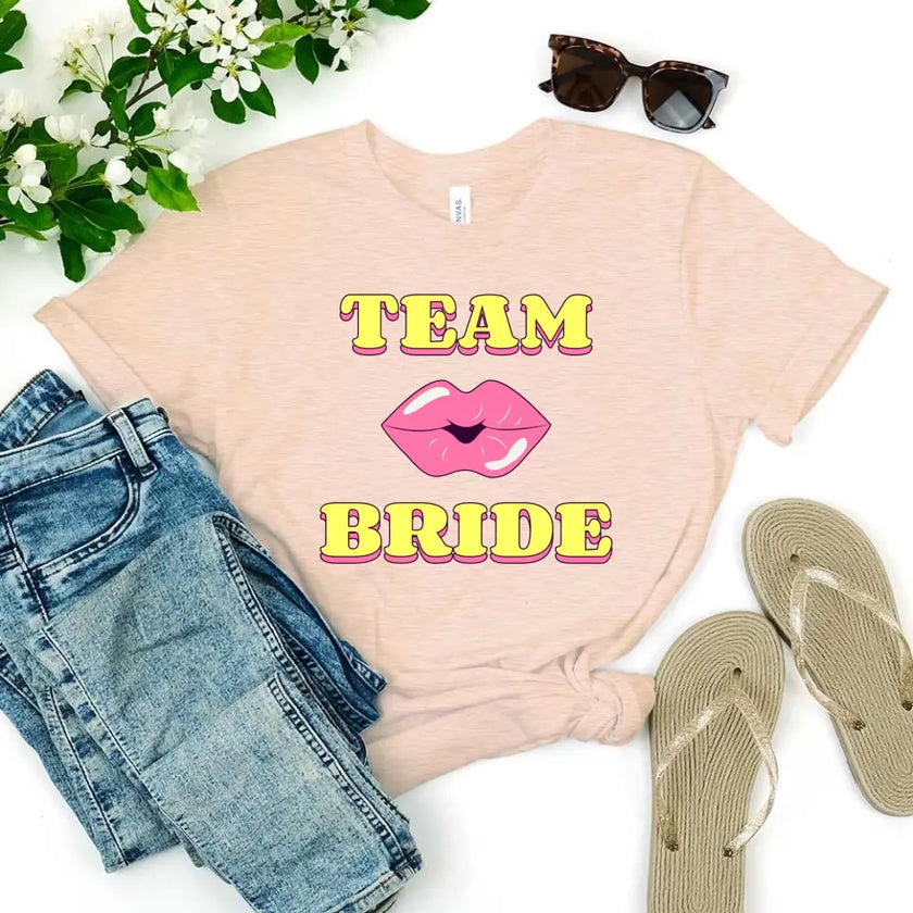 🍾 Team Bride & The Bride 💍 Bachelorette Party Matching T-Shirts