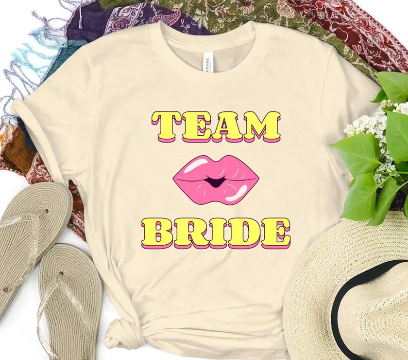 🍾 Team Bride & The Bride 💍 Bachelorette Party Matching T-Shirts