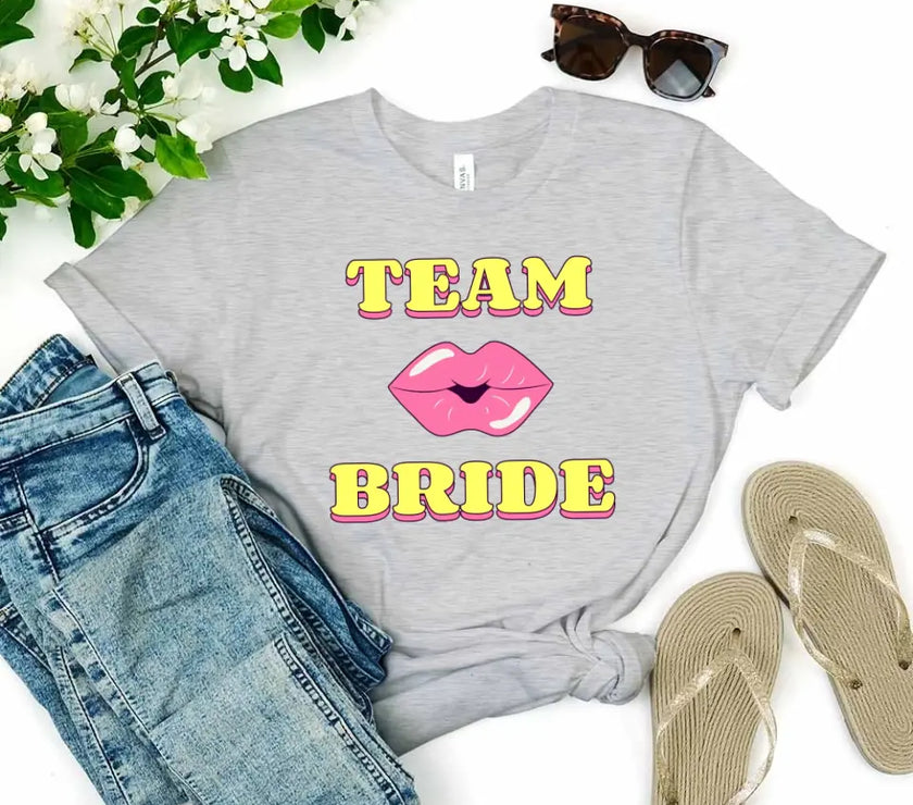 🍾 Team Bride & The Bride 💍 Bachelorette Party Matching T-Shirts