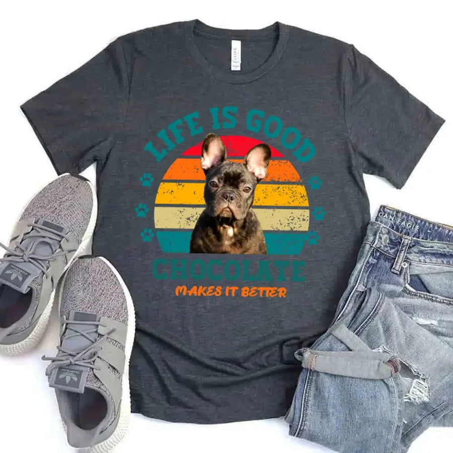 Life is Good My Dog/Cat Makes It Better For Pet Owners Personalized T-shirt