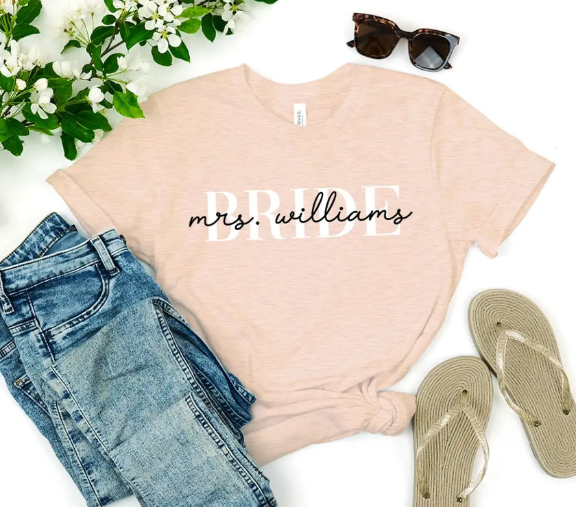 Engagement Mrs Personalized For Bride Top