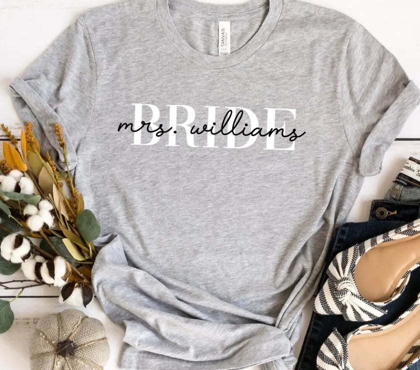 Engagement Mrs Personalized For Bride Top