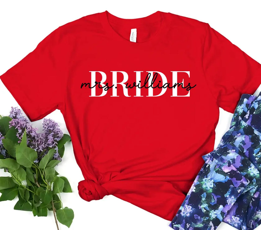 Engagement Mrs Personalized For Bride Top