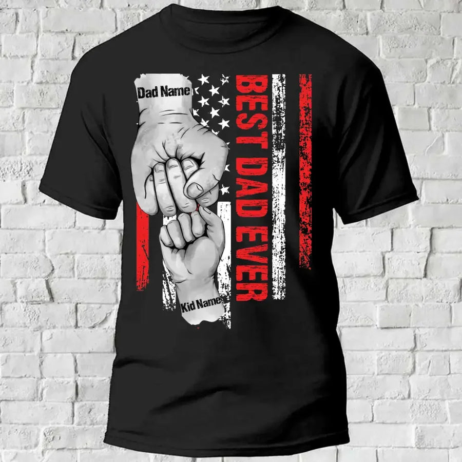 Best Dad Ever Personalized Tee