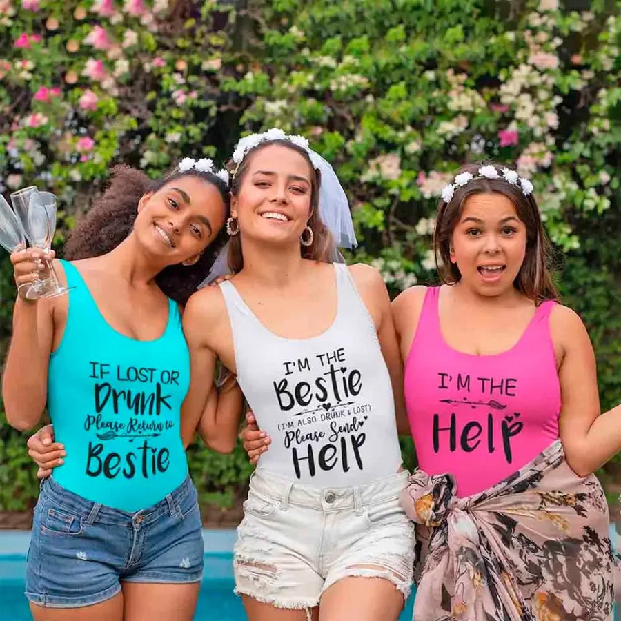 Si se pierde o se emborracha, devuélvalo a la celebración de mejores amigas. Camiseta sin mangas
