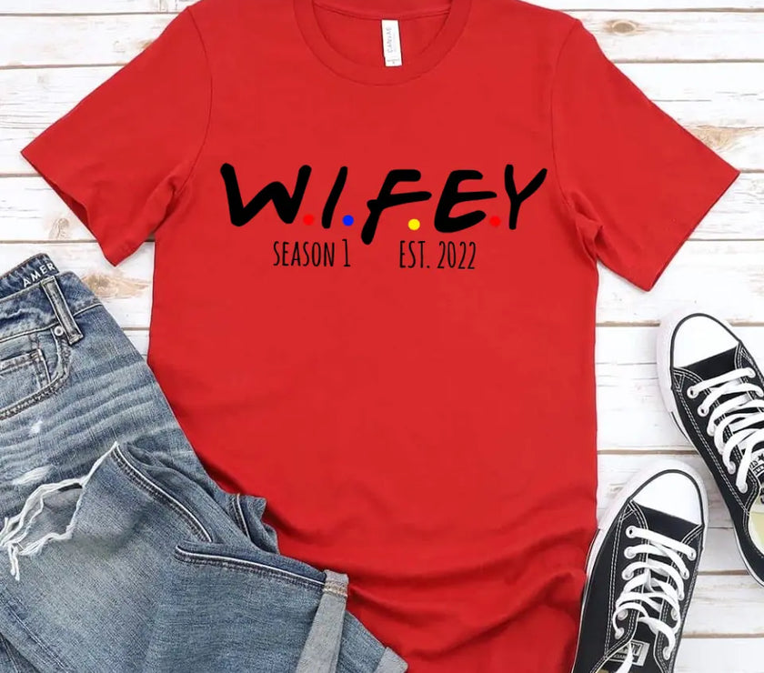 Wifey and Hubby Serie Friends Seasons Est T-shirt