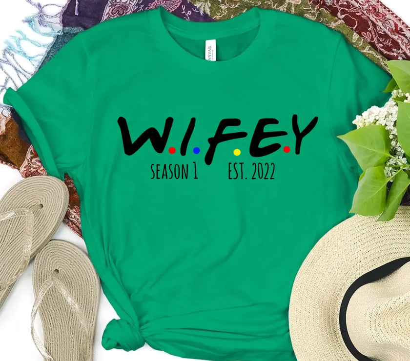 Wifey and Hubby Serie Friends Seasons Est T-shirt