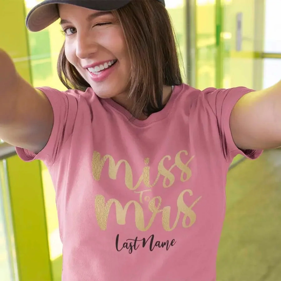 Miss to Mrs Last Name Personalized Top