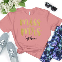 Miss to Mrs Last Name Personalized Top