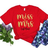 Miss to Mrs Last Name Personalized Top