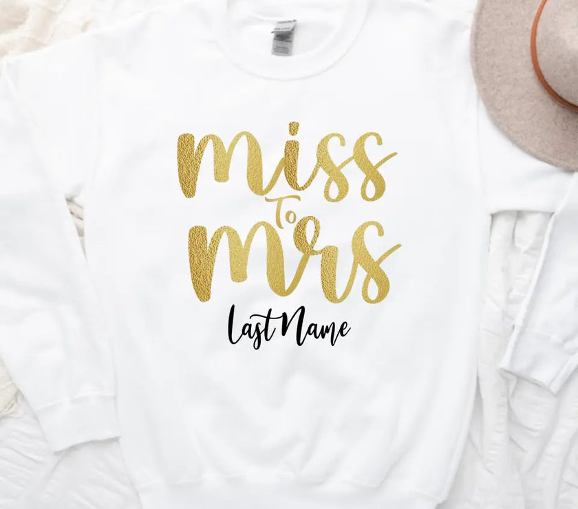 Miss to Mrs Last Name Personalized Top