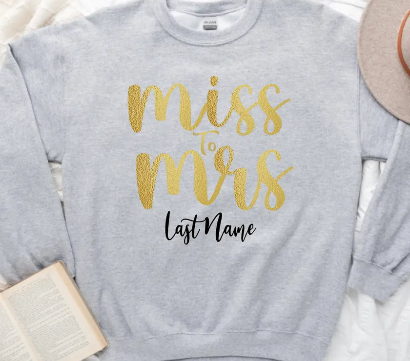 Miss to Mrs Last Name Personalized Top