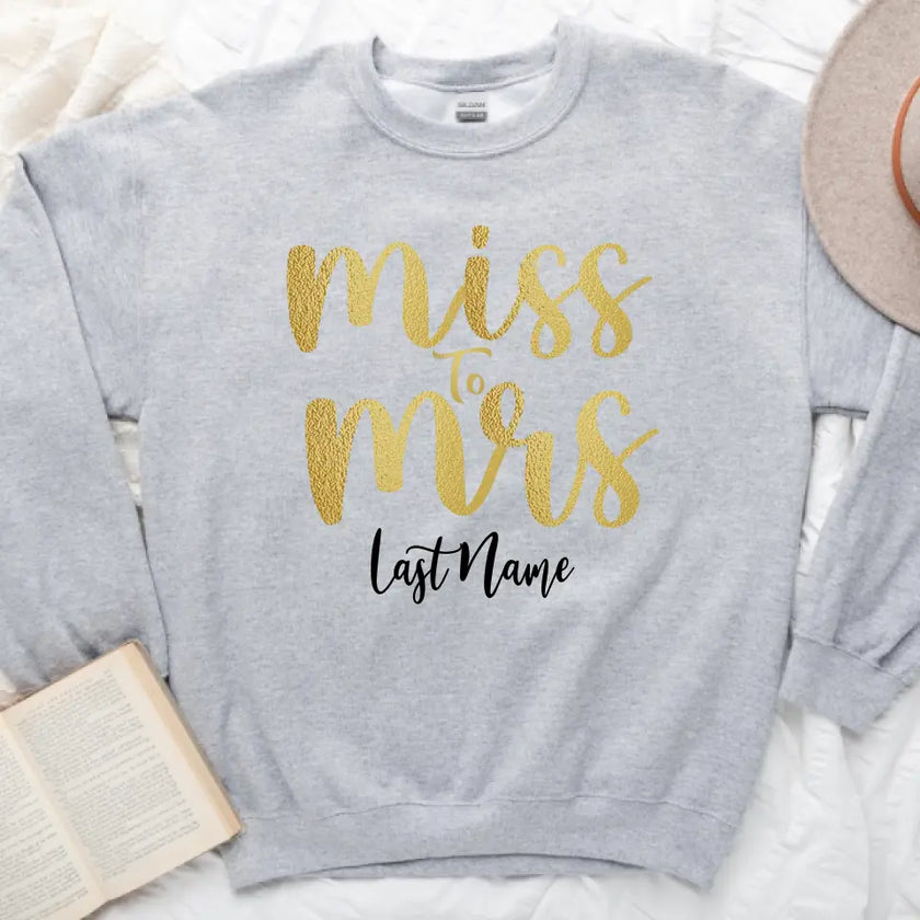 Miss to Mrs Last Name Personalized Top