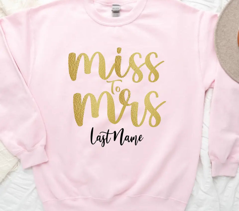 Miss to Mrs Last Name Personalized Top