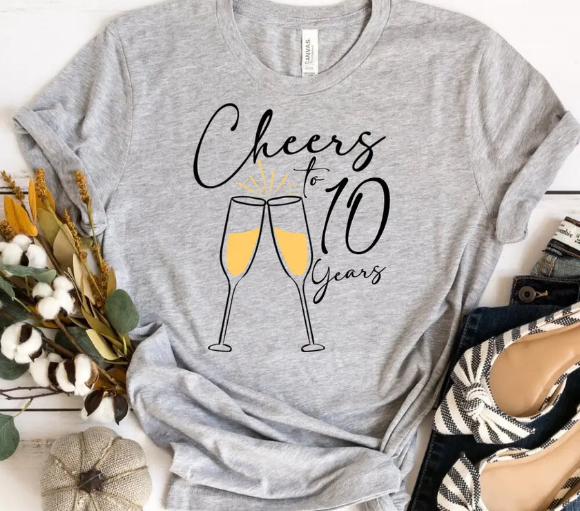 Cheers To Anniversary Personalized Years Top