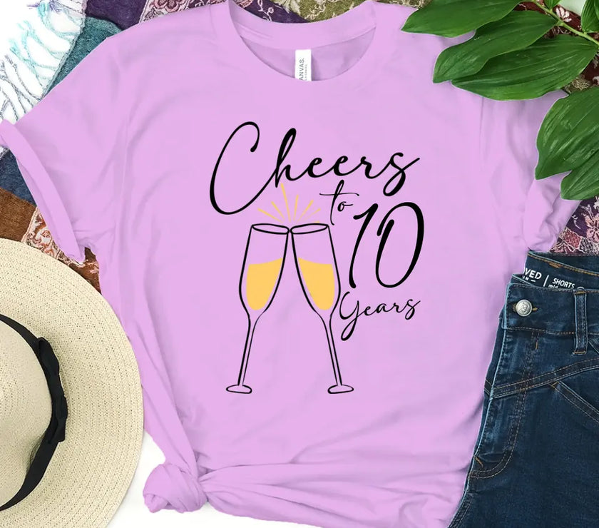 Cheers To Anniversary Personalized Years Top