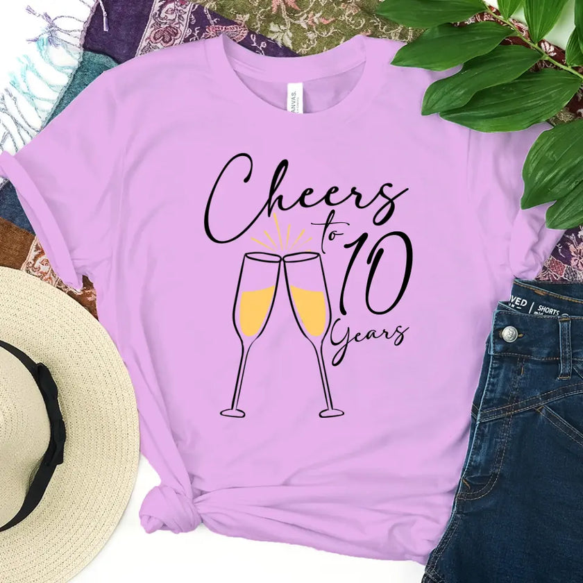 Cheers To Anniversary Personalized Years Top