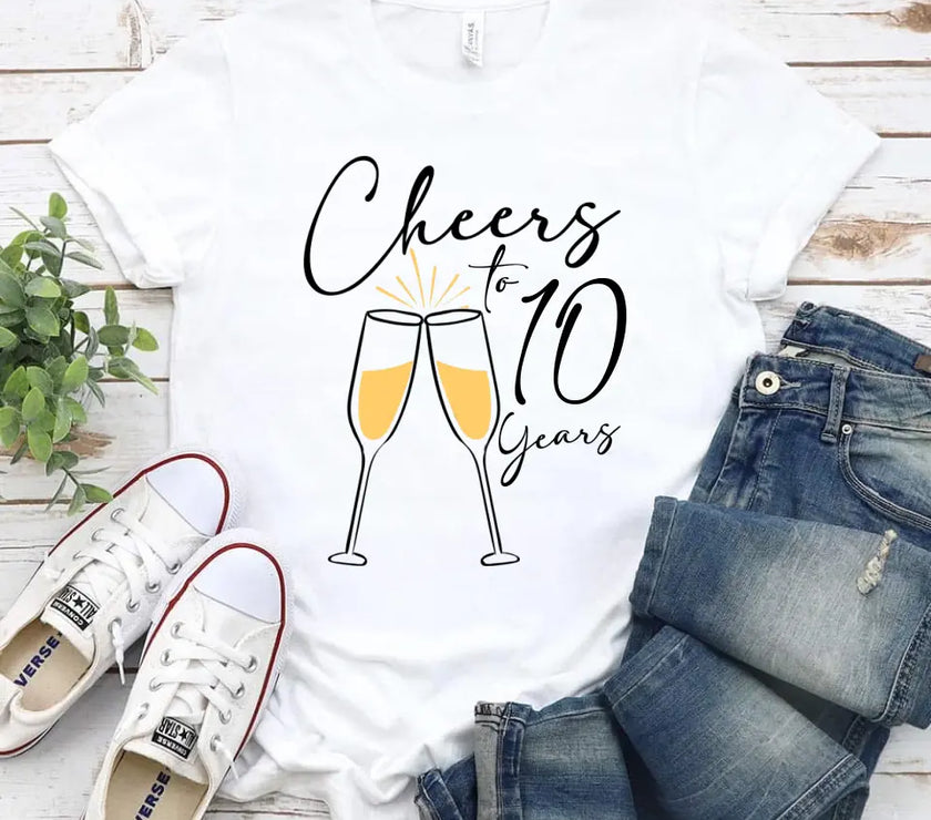 Cheers To Anniversary Personalized Years Top