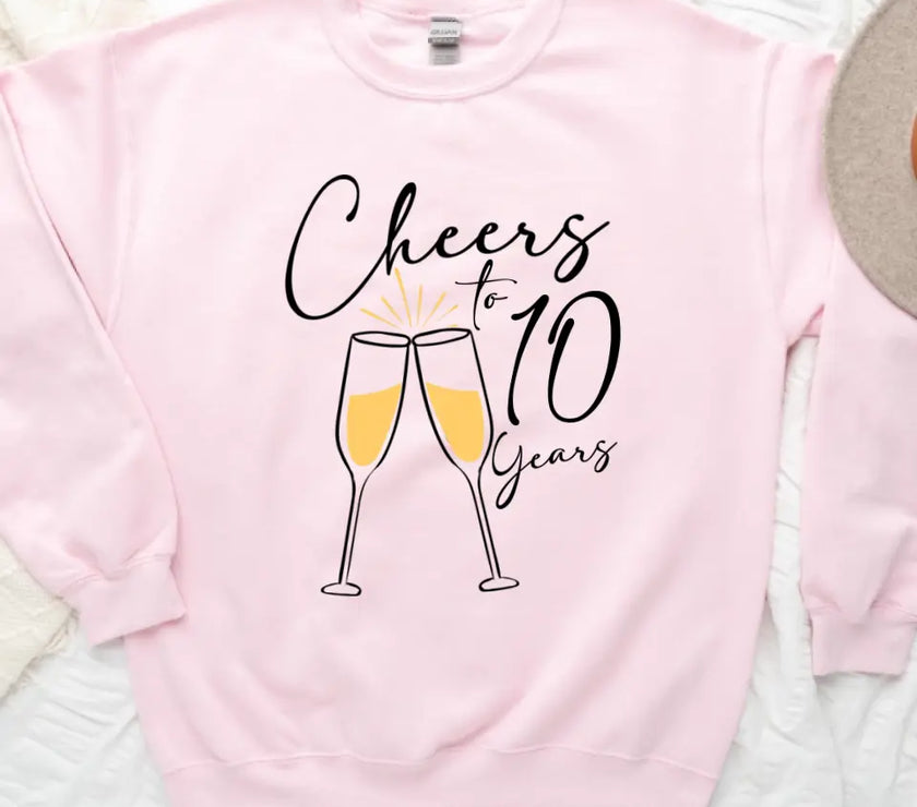 Cheers To Anniversary Personalized Years Top