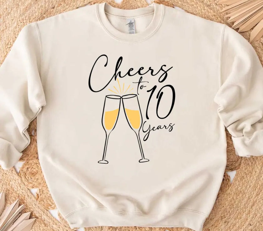 Cheers To Anniversary Personalized Years Top