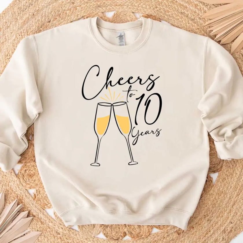 Cheers To Anniversary Personalized Years Top