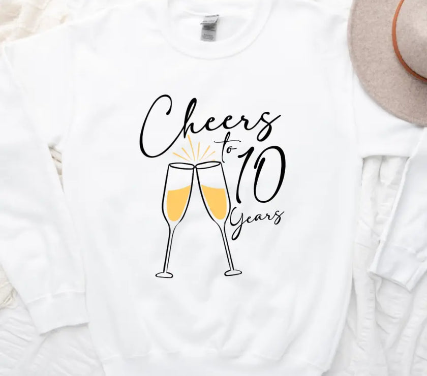 Cheers To Anniversary Personalized Years Top