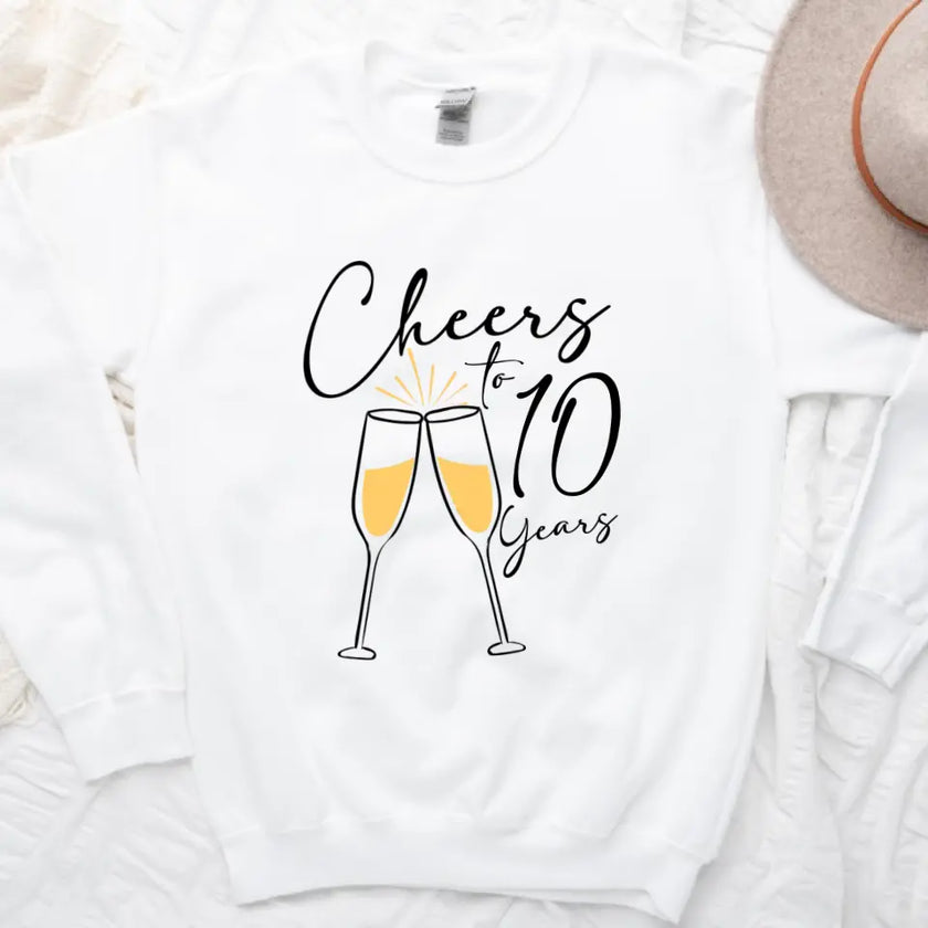 Cheers To Anniversary Personalized Years Top