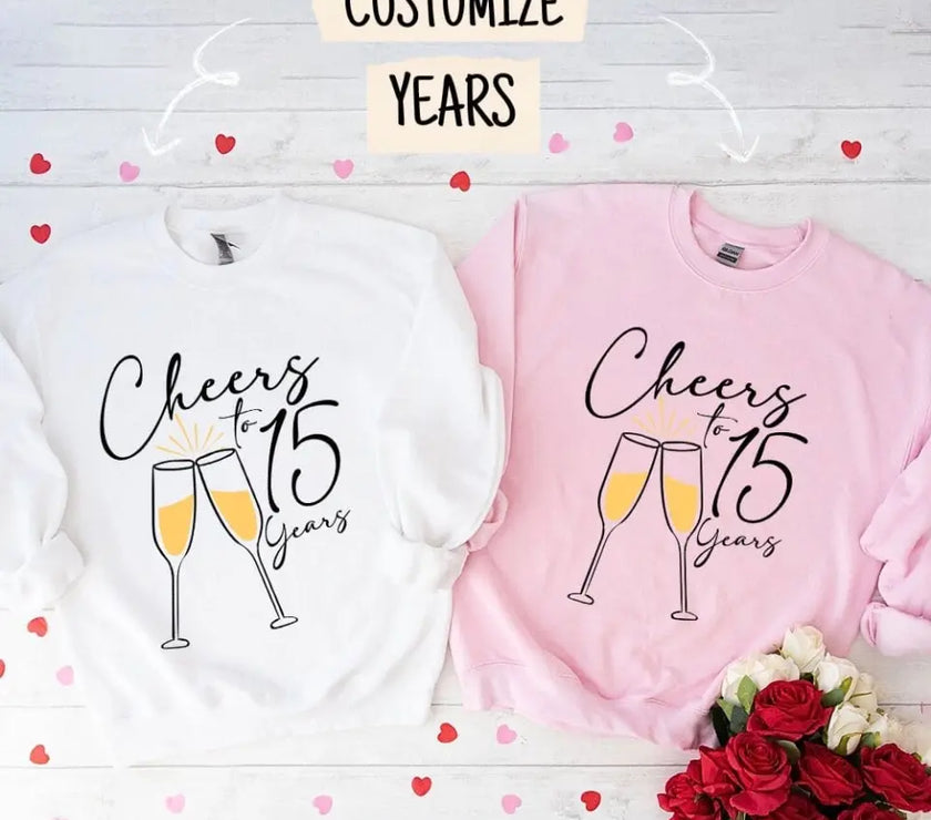 Cheers To Anniversary Personalized Years Top