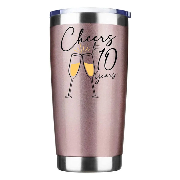 Vaso personalizado "Saludos por el aniversario"