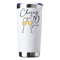 Vaso personalizado "Saludos por el aniversario"