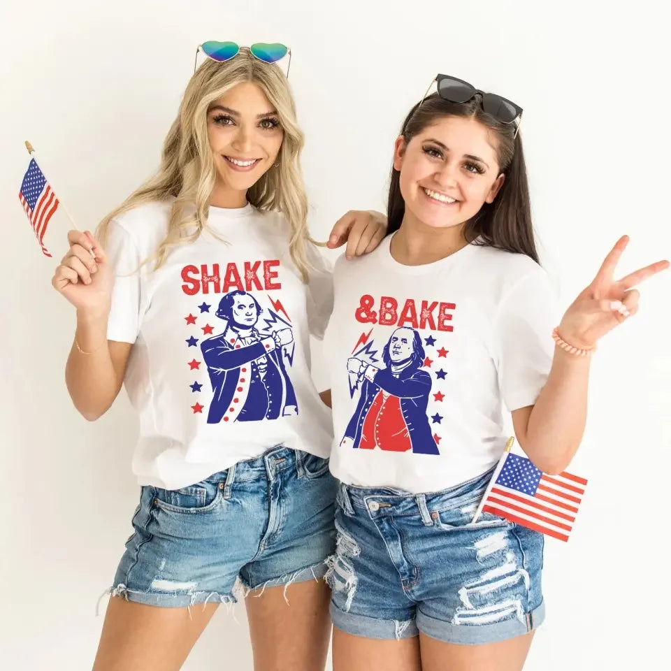 The Presidents Shake And Bake Matching 4th Of July Tees