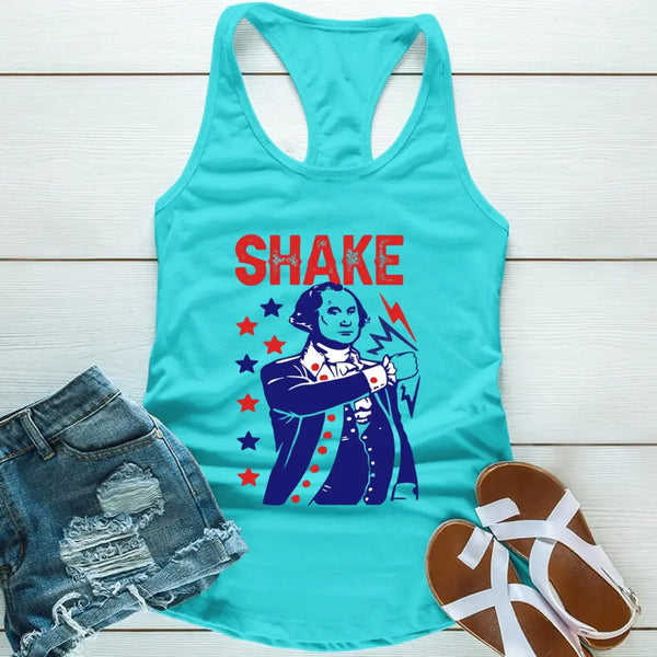 The Presidents Shake And Bake Matching 4th Of July Tank Top