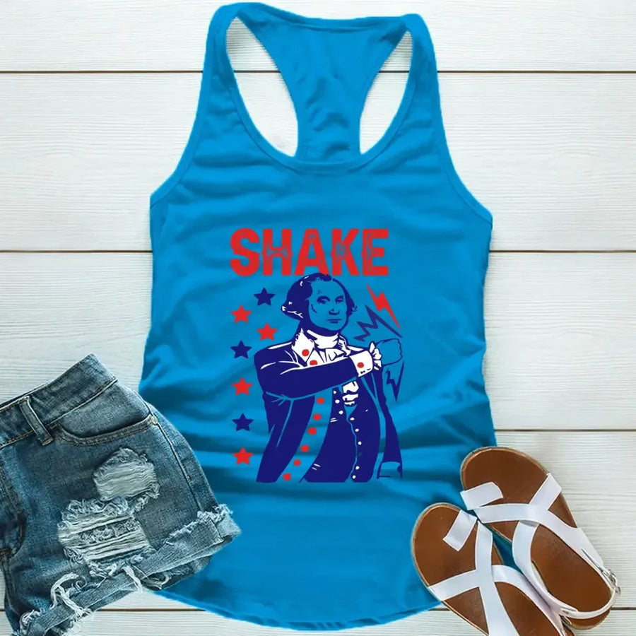 The Presidents Shake And Bake Matching 4th Of July Tank Top