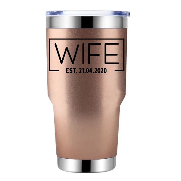 Vasos personalizados creados por Wife Hubs
