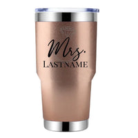 Mrs With Ring Personalized Tumbler