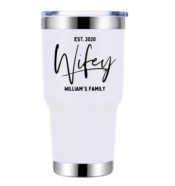 Wifey Hubby Established Personalized Tumbler