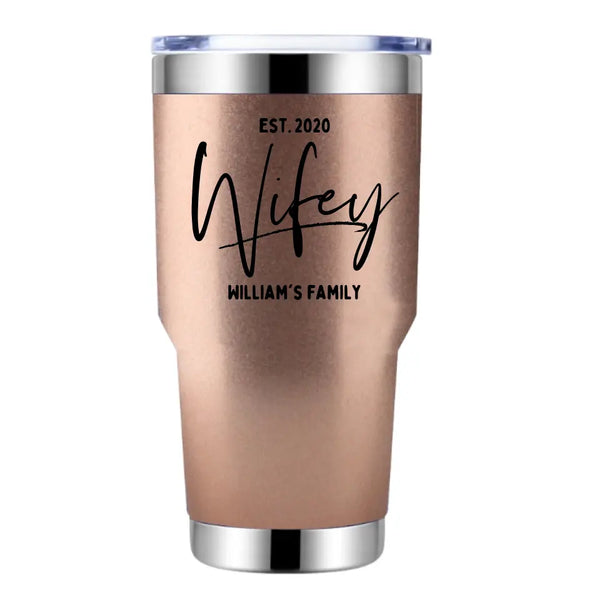 Wifey Hubby Established Personalized Tumbler