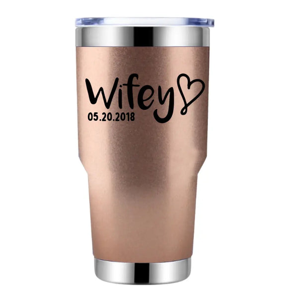 Vaso personalizado para esposo y esposa