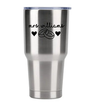 Mrs Personalized With Rings Tumbler