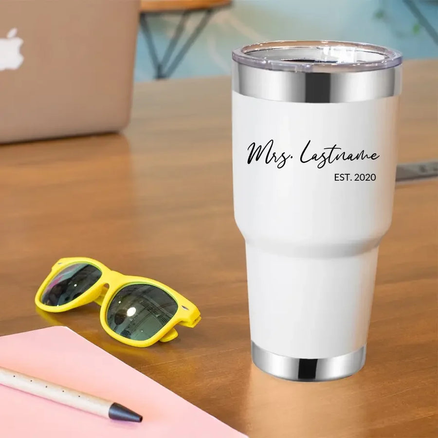 Vaso personalizado de 30 oz de la Sra.
