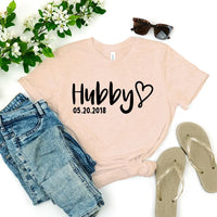 Hubby & Wifey Personalized Wedding Date Top