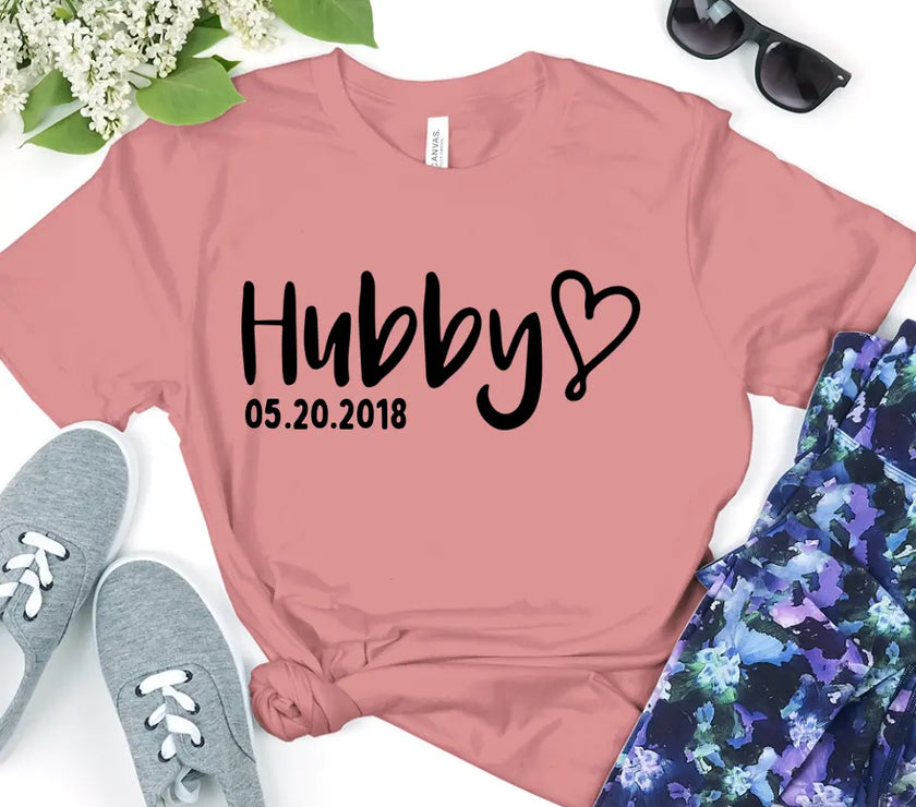 Hubby & Wifey Personalized Wedding Date Top