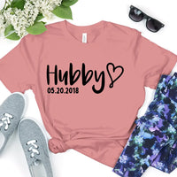 Hubby & Wifey Personalized Wedding Date Top