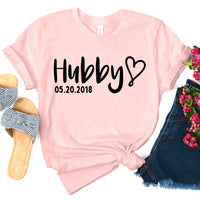 Hubby & Wifey Personalized Wedding Date Top