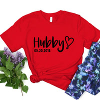 Hubby & Wifey Personalized Wedding Date Top