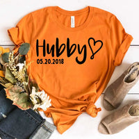 Hubby & Wifey Personalized Wedding Date Top