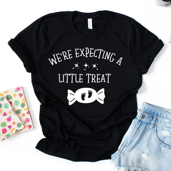 Expecting a Little Treat Halloween Couples Pregnancy Tees