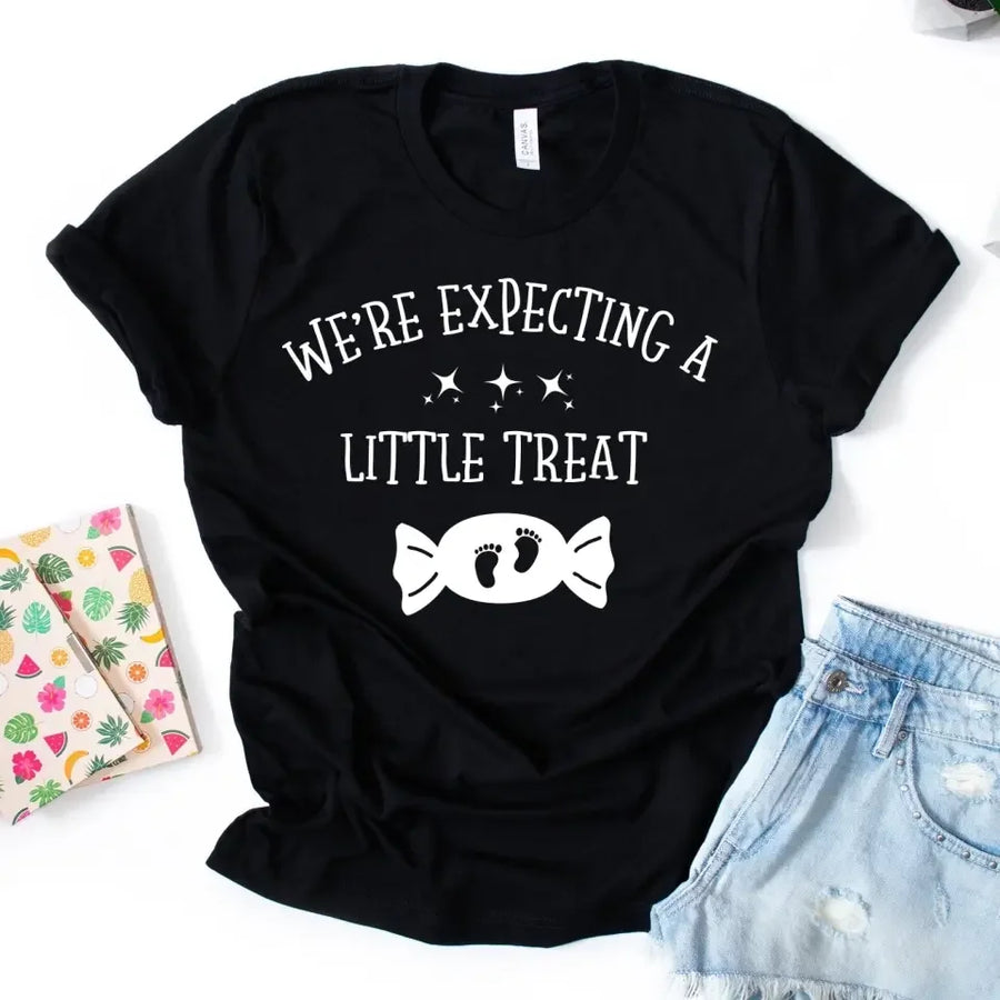 Expecting a Little Treat Halloween Couples Pregnancy Tees