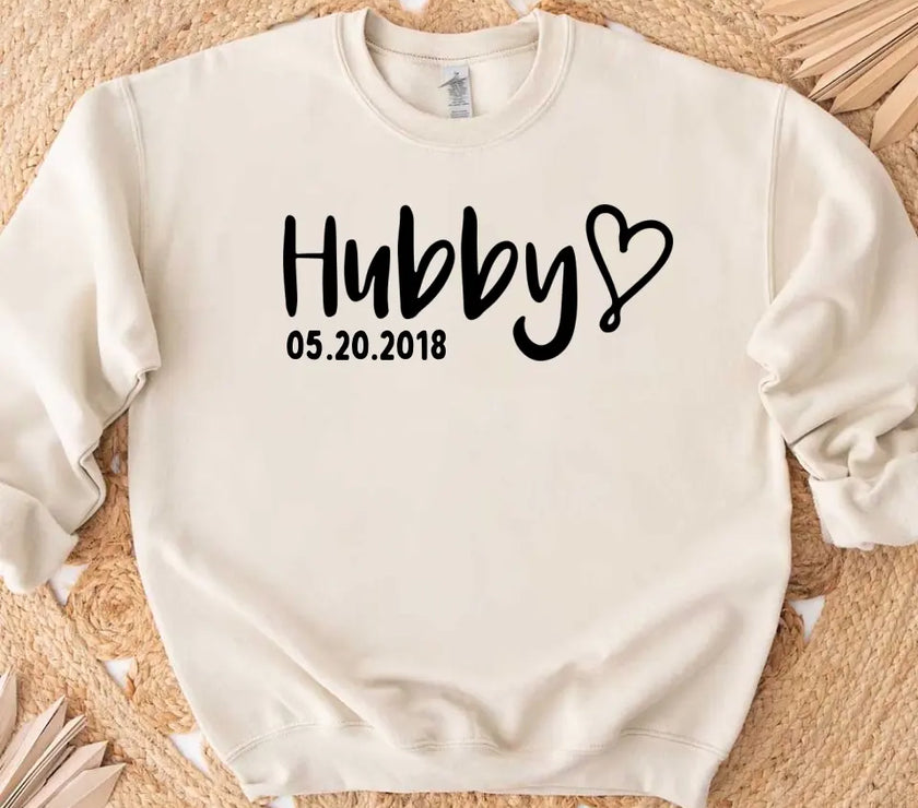 Hubby & Wifey Personalized Wedding Date Top